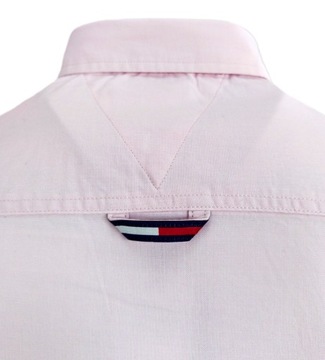 Koszula Męska Tommy Hilfiger Slim Fit Różowa Casual 100% Bawełna r. XXL + N