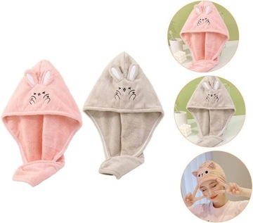 Мягкие полотенца 4 мультяшные шапочки для сухих волос для волос