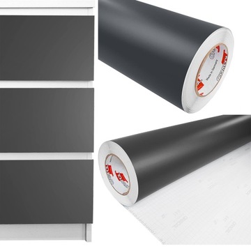 Okleina Grafitowa Matowa Folia Meblowa Rolka 150cm