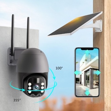 НАРУЖНАЯ СОЛНЕЧНАЯ ВРАЩАЮЩАЯСЯ IP WIFI 3MPX TUYA УМНАЯ СОЛНЕЧНАЯ КАМЕРА
