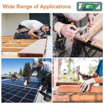 Портативный цифровой измеритель угла наклона с высокоточным магнитом, зеленый