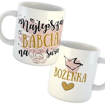 KUBEK DZIEŃ BABCI DZIADKA + IMIĘ PREZENT RÓŻNE WZORY