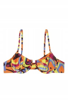 Boohoo ang OD FISZBINY PRINT GÓRA BIKINI M NG2