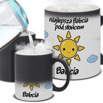 KUBEK MAGICZNY Prezent dla NAJLEPSZEJ BABCI Wzory
