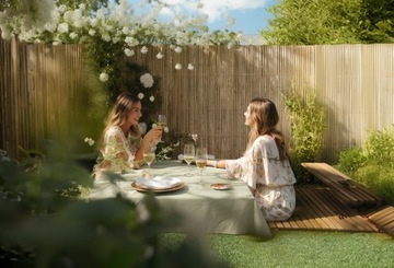 Dwustronna mata balkonowa PVC osłona na taras/balkon/ogród 300x90 cm BRĄZ