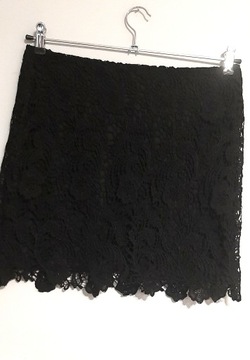 H&M czarna koronkowa spódnica mini r 38/40