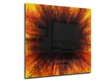 dekor szkło panel hartowany HD 50x50 ogień