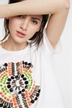 T-shirt z ćwiekami Desigual M