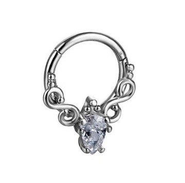 Kolczyk segment clicker septum nosa ozdobny 8mm
