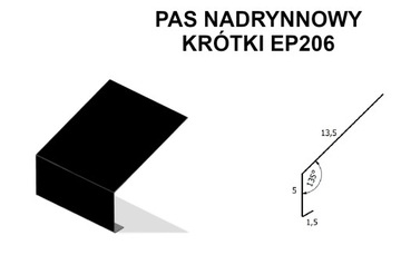 Pas nadrynnowy krótki EP206 czarny 9005