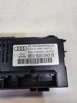 ПАНЕЛЬ ВЕНТИЛЯТОРА КЛИМАТ-КОНТРОЛЯ AUDI A4 B6 B7 8E0820043B