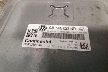 JEDNOTKA MOTORU ECU VW TOURAN (1T3) 03L906023ND 1.6L DIESEL 77KW 2012