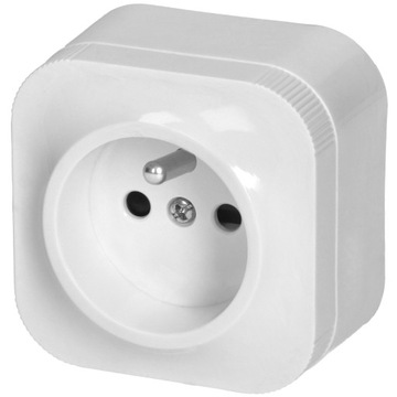 Розетка одинарная ToDo 2P+Z IP20, белая