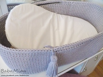 Корзина Моисей для малышей ручной работы + матрасик.