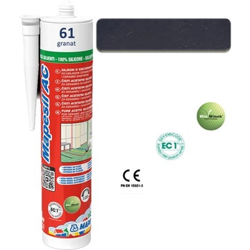 Silikon sanitarny MAPESIL AC 310ml - kolor 61 GRANAT