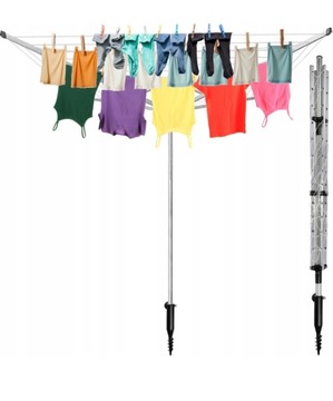 Садовая сушилка, приводной якорь, кабель 50 метров, высокая, прочная, 178 см