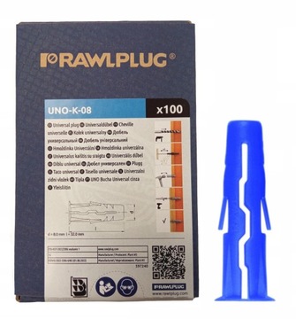 Kołek uniwersalny UNO-K-08 8x32mm 100 szt.