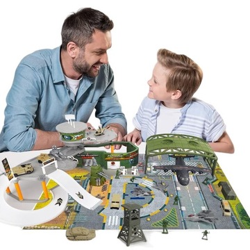 Набор «Аэропорт ВОЕННАЯ БАЗА» Самолет Армия Танк Солдаты Коврик МАШИНЫ ГУСЕНИЦА