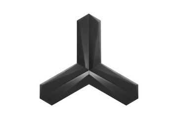 Beton architektoniczny panel 3D wiatrak CZARNY