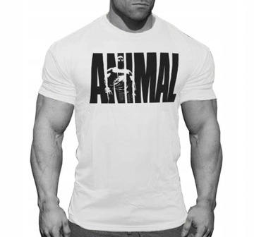 UNIVERSAL ANIMAL T-SHIRT BIAŁY KOSZULKA ROZMIAR XL 100% BAWEŁNA
