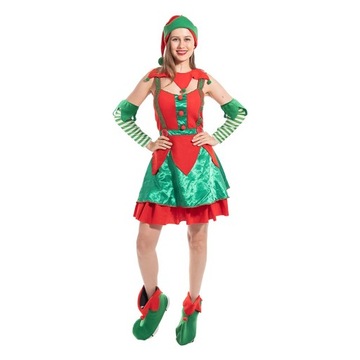 Kostium przebranie elfa damskie sukienka świateczna bożonarodzeniowa r.M