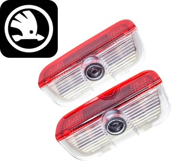 ŠKODA SUPERB LED Logo Projector Super B 2 3 3T 3V hologram drzwi lampka