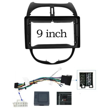 styl przewodu iso Rama DVD dla Peugeot 206 04-08