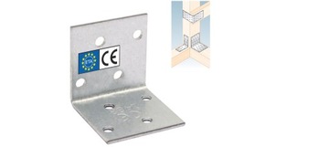 КМ1 УГОЛ МОНТАЖНЫЙ СТОЛЯРНЫЙ СОЕДИНИТЕЛЬ 40х40х40 ОЦИНКОВАННЫЙ 10 шт. DOMAX