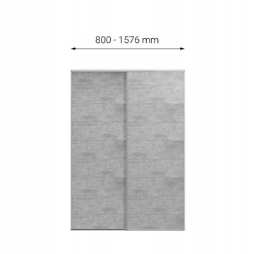 Drzwi przesuwne KOMPLET - JASNA OLIWKA - BETON