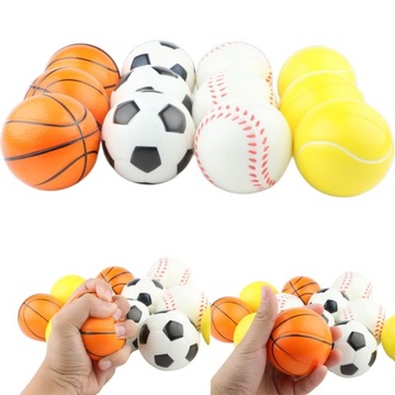 12x PIŁKA PIANKOWA SPORT KOLOROWA ZABAWKA ANTYSTRESOWA LEKKA MIĘKKA 6cm