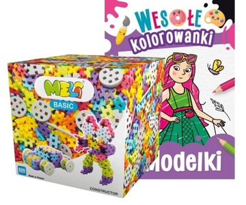 KLOCKI Wafle MELI BASIC Constructor 600 + GRATIS