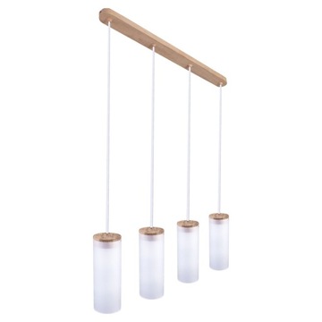 LAMPA WISZĄCA SUFITOWA ŻYRANDOL LED DREWNO ZWIS