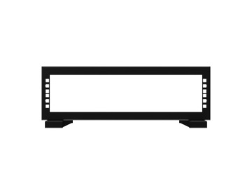 Подставка RACK 19 дюймов 2U, черная подставка Stalflex Rack