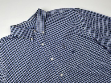 Koszula męska w drobną kratkę niebieska CHAPS r. 3XL Tall