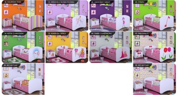 КРОВАТЬ 140/70 + РОЗОВЫЙ ЯЩИК - HAPPYBABIES_PL