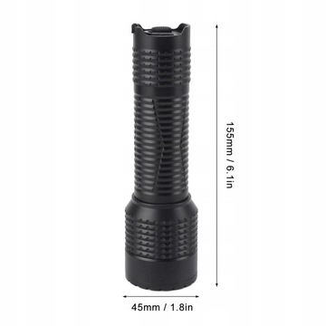 Светодиодный УФ-фонарик черного цвета с длиной волны 365 нм и мини-фильтром для обнаружения УФ-излучения