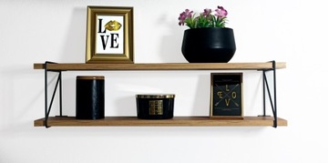 ПОЛКА ПОДВЕСНАЯ НАСТЕННАЯ LOFT - ПРОМЫШЛЕННАЯ 80 см