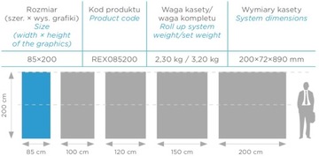 Kaseta rollup Exclusive 85 cm