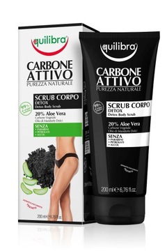 Peeling do ciała Equilibra Carbone attivo 200 ml