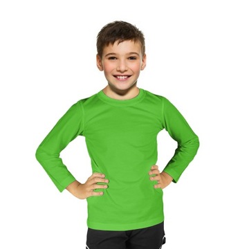 BLUZKA 100%BAWEŁNY GŁADKA DŁUGI RĘKAW DZIECIĘCA 98