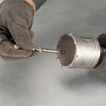 КОРОНОЧНАЯ ПИЛА ДЛЯ БАНОК 68 SDS+ НАПРАВЛЯЮЩАЯ СВЕРЛА АДАПТЕР КОРОНА