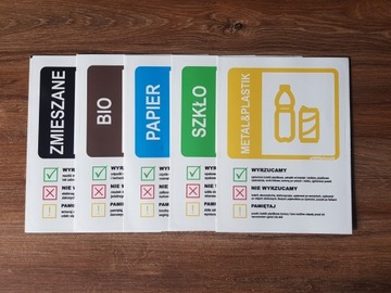 НАКЛЕЙКИ для корзин СЕГРЕГАЦИЯ с инструкцией, 5 шт.