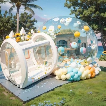 BUBBLE HOUSE DMUCHANIEC DMUCHANY DOMEK Z BALONAMI NA IMPREZE DLA DZIECI