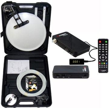 ANTENA CAMPINGOWA + OCTAGON SX8 HD ONE + LNB -KRAK