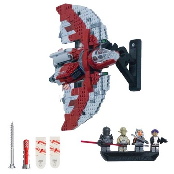 UCHWYT NA ŚCIANĘ NA ZESTAW PROM KOSMICZNY AHSOKI T-6 75362 + NA MINIFIGURKI