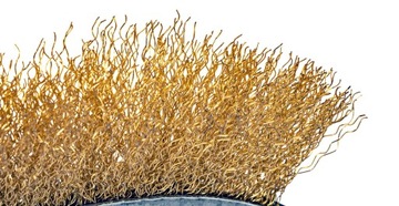 ПРОВОЛОЧНАЯ ЩЕТКА, ЛАТУНЬ, ПЛАСТИКОВАЯ РУЧКА