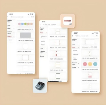 Мини-принтер этикеток NIMBOT B1 Bluetooth 20–50 мм + лента, iOS Android