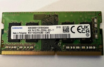 Pamięć RAM SAMSUNG SODIMM DDR4 4GB 3200MHz CL22