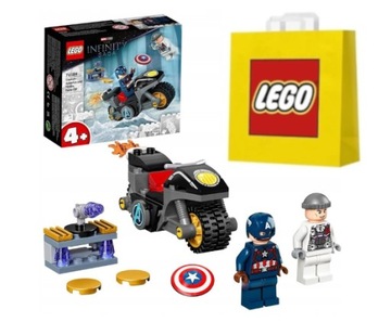 LEGO Super Heroes 76189 Kapitan Ameryka i pojedynek z Hydrą + torebka