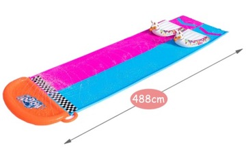 Водная горка Bestway 52320 двойная длинная горка с матрасами